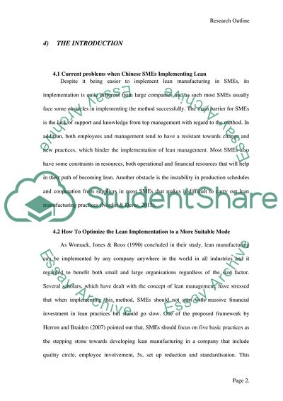 Lean implementation in chinese manufacturing SMEs