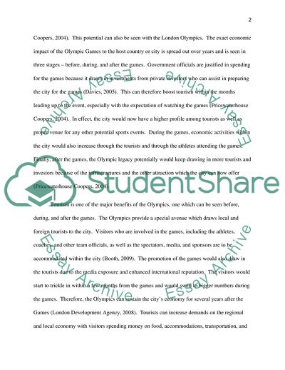 Why Spending on the London Olympic Games Is Good for the Economy