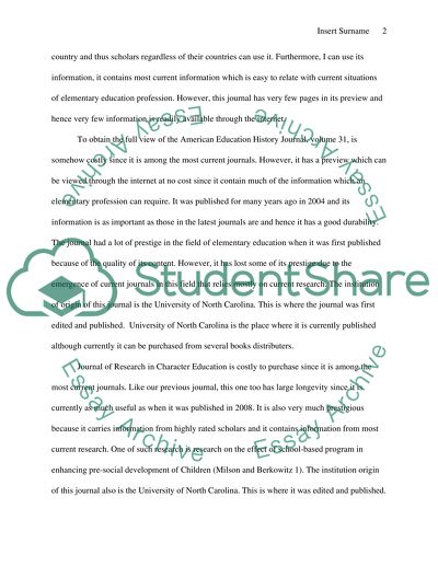 Discuss Two Journals