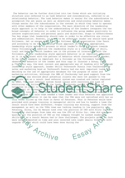 Question Set in Leadership