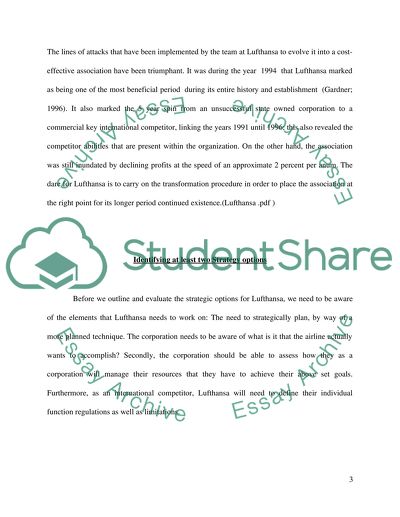 Airline Industry: Deutsche Lufthansa AG