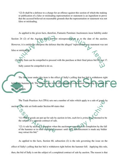 Commercial law - case study