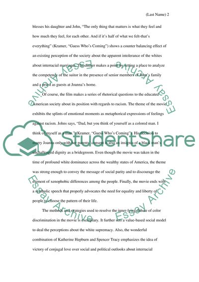 Guess Whos Coming to Dinner Movie