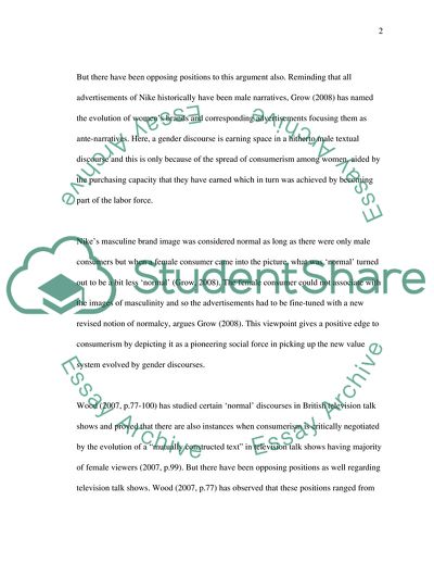 Consumerism Promoted by Television Help Enforce Patriarchy