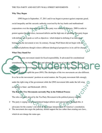 Tea Party and Occupy Wall Street Movements