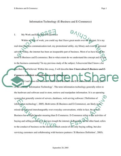 Role of Information Technology within Business Practices