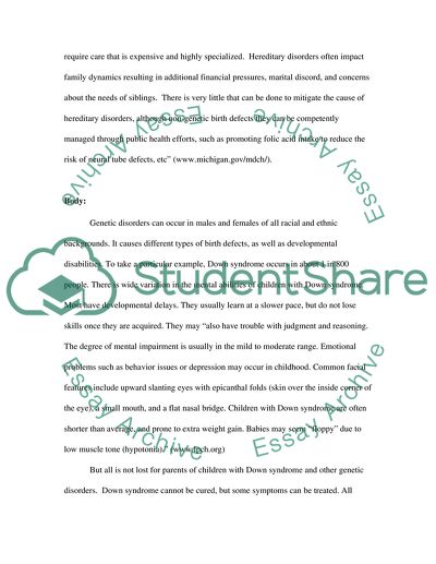 Hereditary Disorders in Children