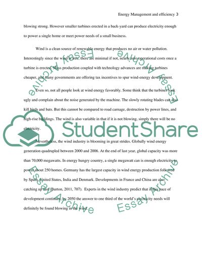 An Energy Management or Efficiency