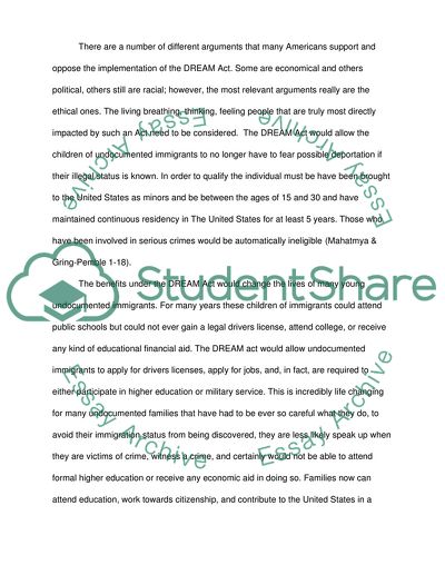 The Effects of the Dream Act on the Family