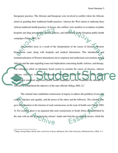 History of African Health and Society