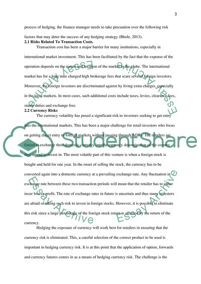 Hedging an Equity Portfolio