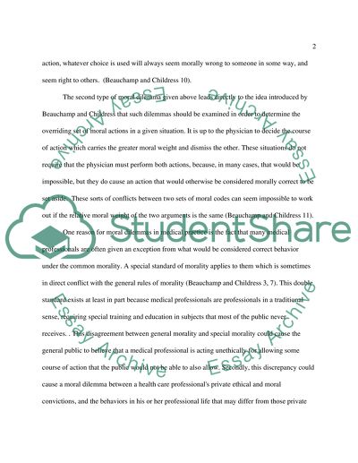 Ethical and Moral Behavior of Working in the Health Professions