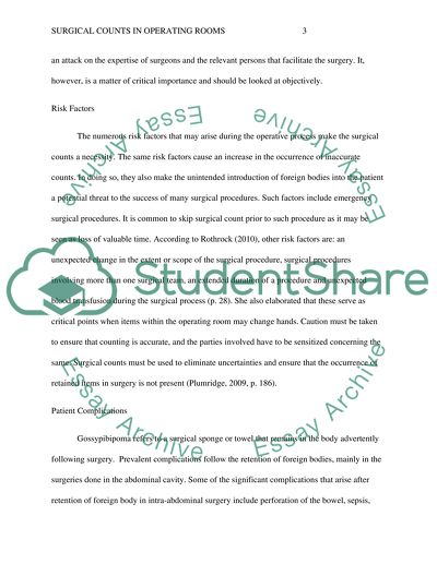 Should Surgical Counts Be Used in the Operating Room or Not