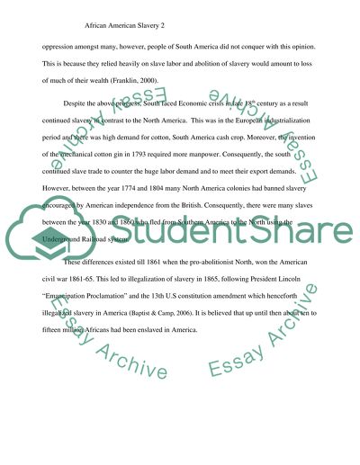 What were the origins of African-American slavery