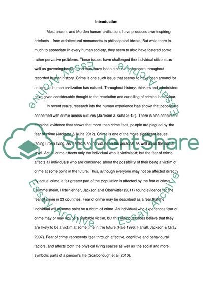 The Fear of Crime in Newham