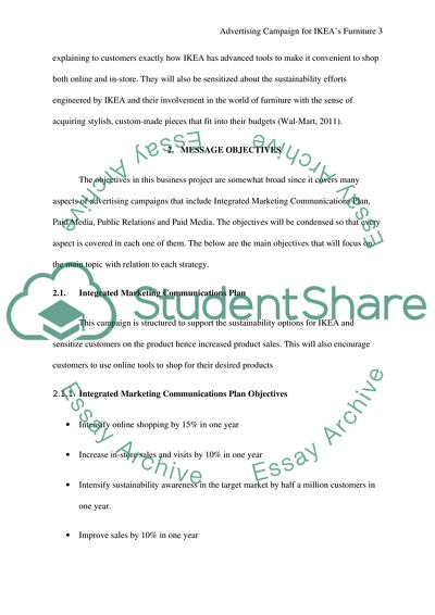 Development of an Advertising Campaign for IKEAs Furniture