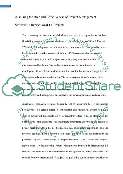 Assessing the Role and Effectiveness of Project Management Software in International I.T Projects