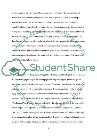 The Role of Women in Sport: the Approaches and Methods in Women Rugby Players