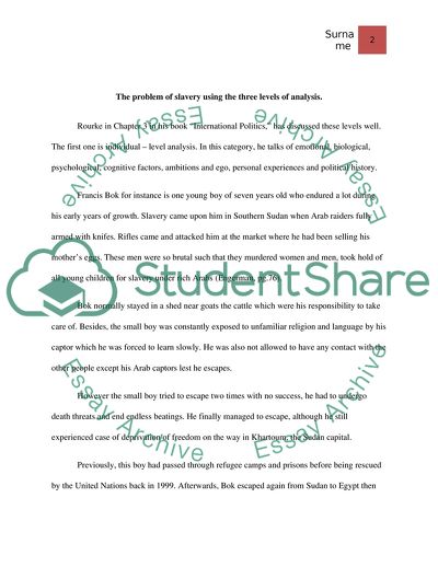 The Global Problem of Slavery