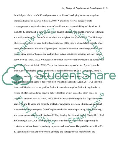 My Psychosocial Stage of Development