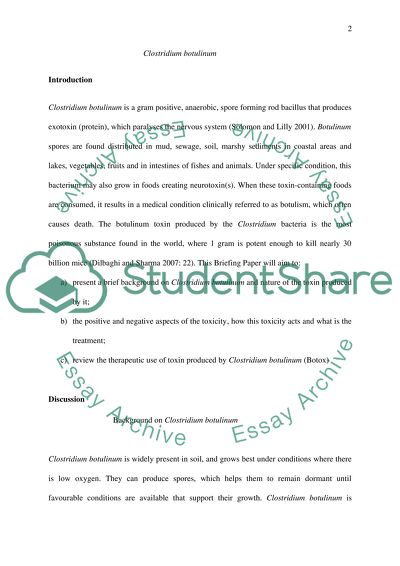 Microbial Form and Function of Clostridium Botulinum