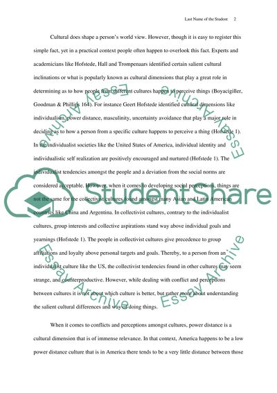 Dealing with Conflicts and Perceptions Between Cultures