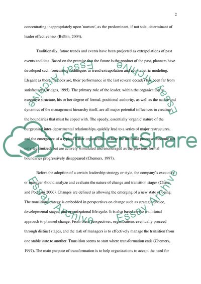 Leading a Team through a Period of Change