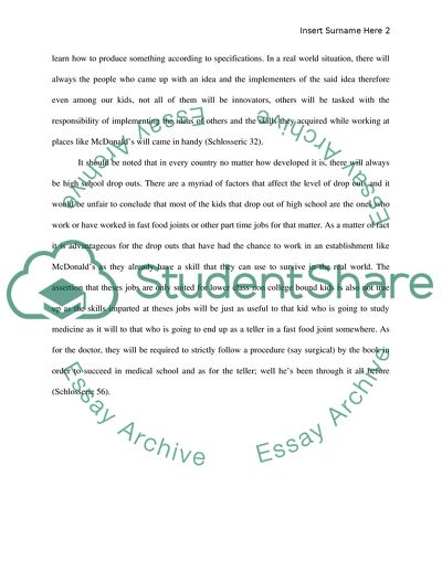 Summary/Critical Response