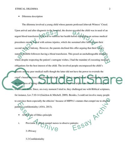 Ethical Dilemma Case Analysis