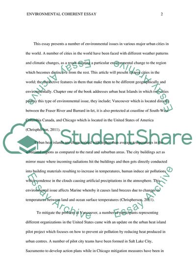 Environmental Issues in the Book Elemental Ecosystems by Chrispherson