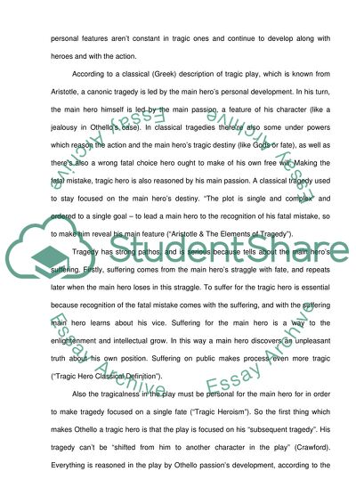 Othello by Shakespeare: a Classical and Modern Tragedy