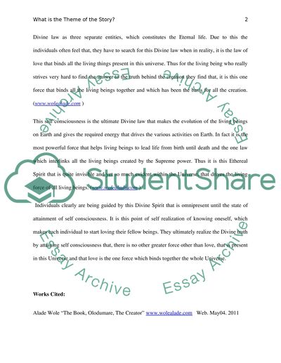 Alade Wole The Book, Olodumare, The Creator