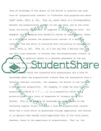 The Notion of True Belief