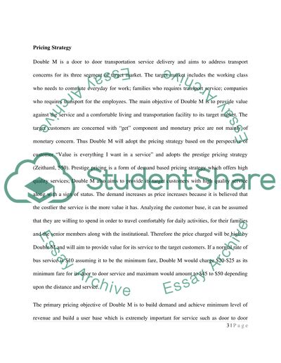 IMC PLAN for Transportation Service