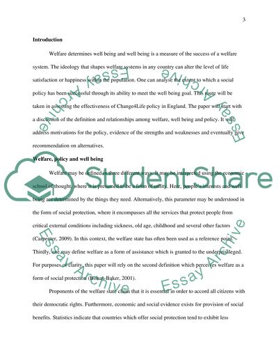 Contemporary Issues in Health Well-Being and Social Care - Change4Life Policy in England
