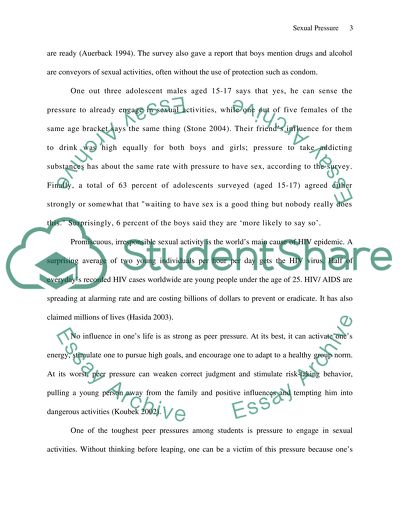 Sexual Pressure by Peers