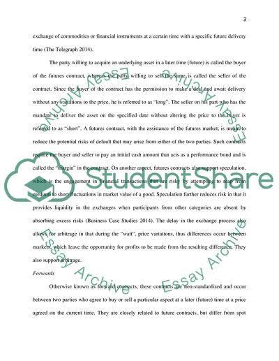 Futures, Forwards and Options