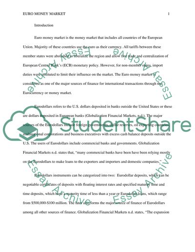 Research Euromoney market