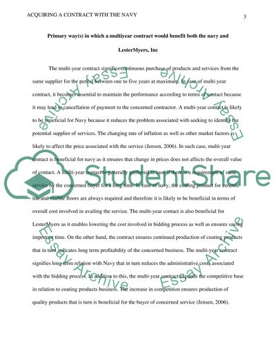 Acquiring a Contract with the Navy