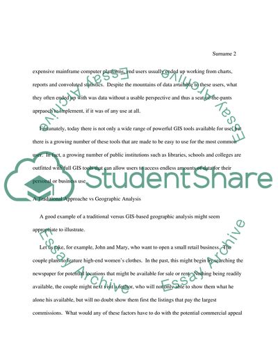 Traditional Geographic Approach in the Scientific Research and GIS