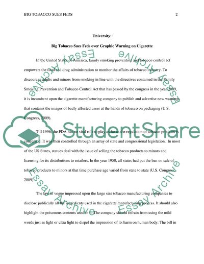 Big Tobacco Sues Feds over Graphic Warning on Cigarette