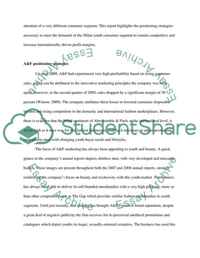 Abercrombie & Fitch and Positioning in Milan