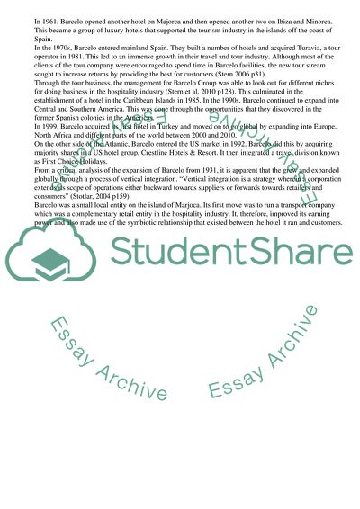 Business Structure and Profile of the Barcelo Group