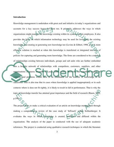 Innovation, knowledge and learning