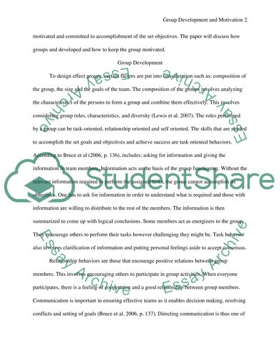 Group Development and Motivation