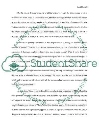 John Stuart Mills Ethics