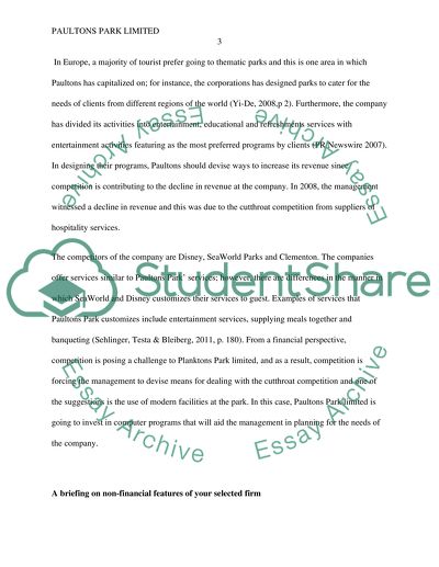 My business review of paultons park limited