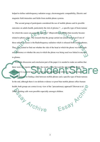 Effects of mobile phone use on health