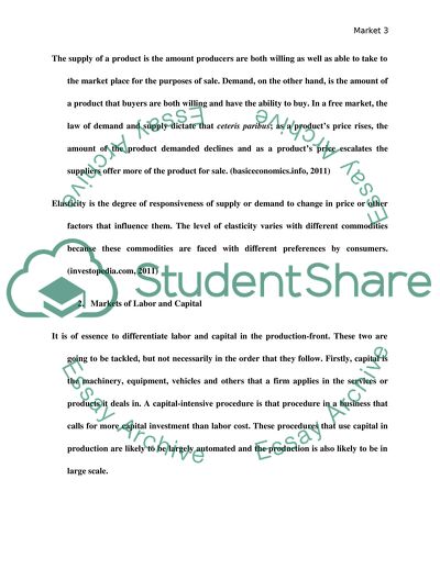 Principles of Demand, Supply and their Elasticities
