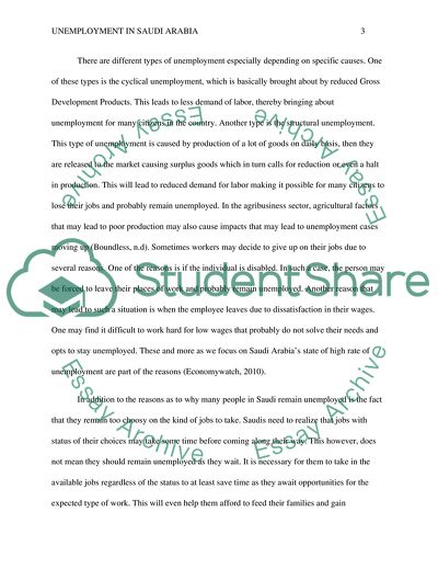 Unemployment in Saudi Arabia